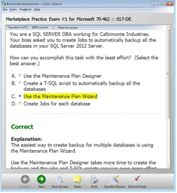70-462 Microsoft Practice Exam